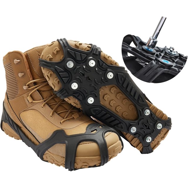 ICETRAX V5 Tungsten Ice Cleats, Easy to Replace Tungsten Cleats, Winter