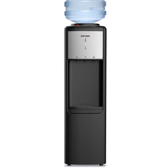 ICEVOKE Top Load Hot, Room & Cold Water Cooler Dispenser for 3/5 Gal, Child Safety Lock