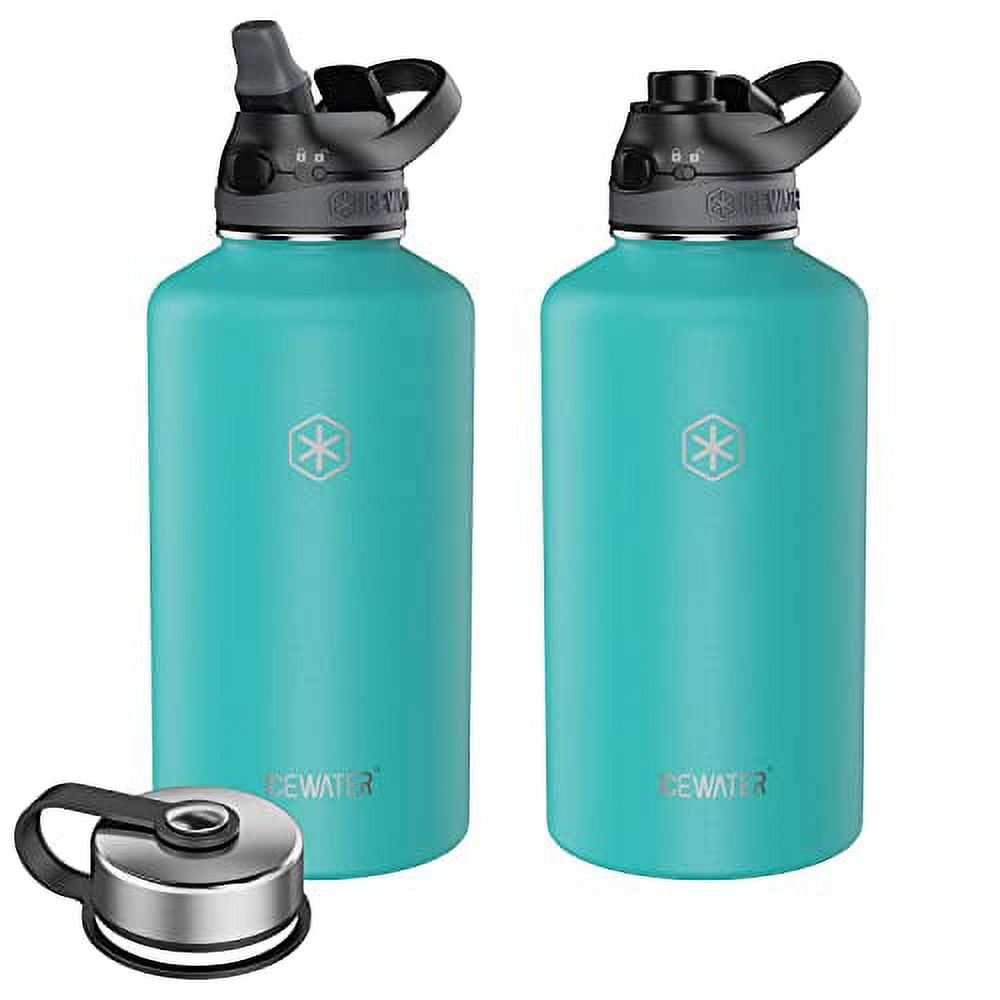 ICEWATER - 32 oz Plastic Water Bottle With Straw and Carry Handle,  Leakproof Lockable Auto Straw Lid…See more ICEWATER - 32 oz Plastic Water  Bottle