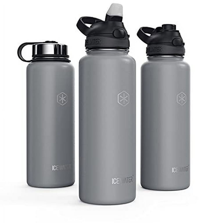  ICEWATER-40 oz, Insulated Water Bottle With Spout Lid and Carry  Handle, Leakproof Lockable Lid, One-hand Operation, Double Walled Vacuum  Stainless Steel BPA-Free (40 oz, Bubble Gum) : Sports & Outdoors