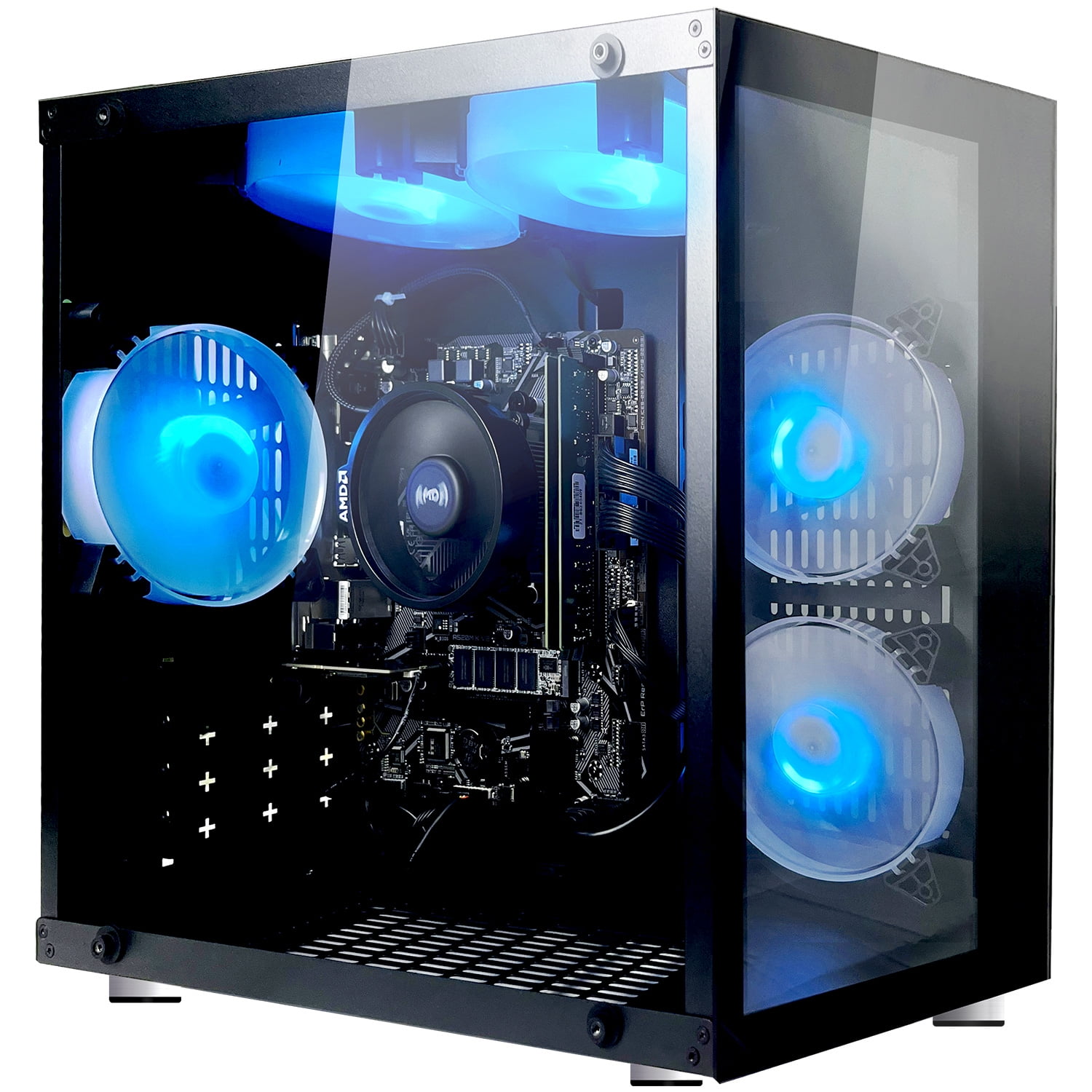 ICEWOLF Gaming Desktop PC AMD Ryzen 7 5700G Radeon Vega graphics,16GB Ram 1TB SSD,WIFI BT ARGB Fans Win 11 Pro