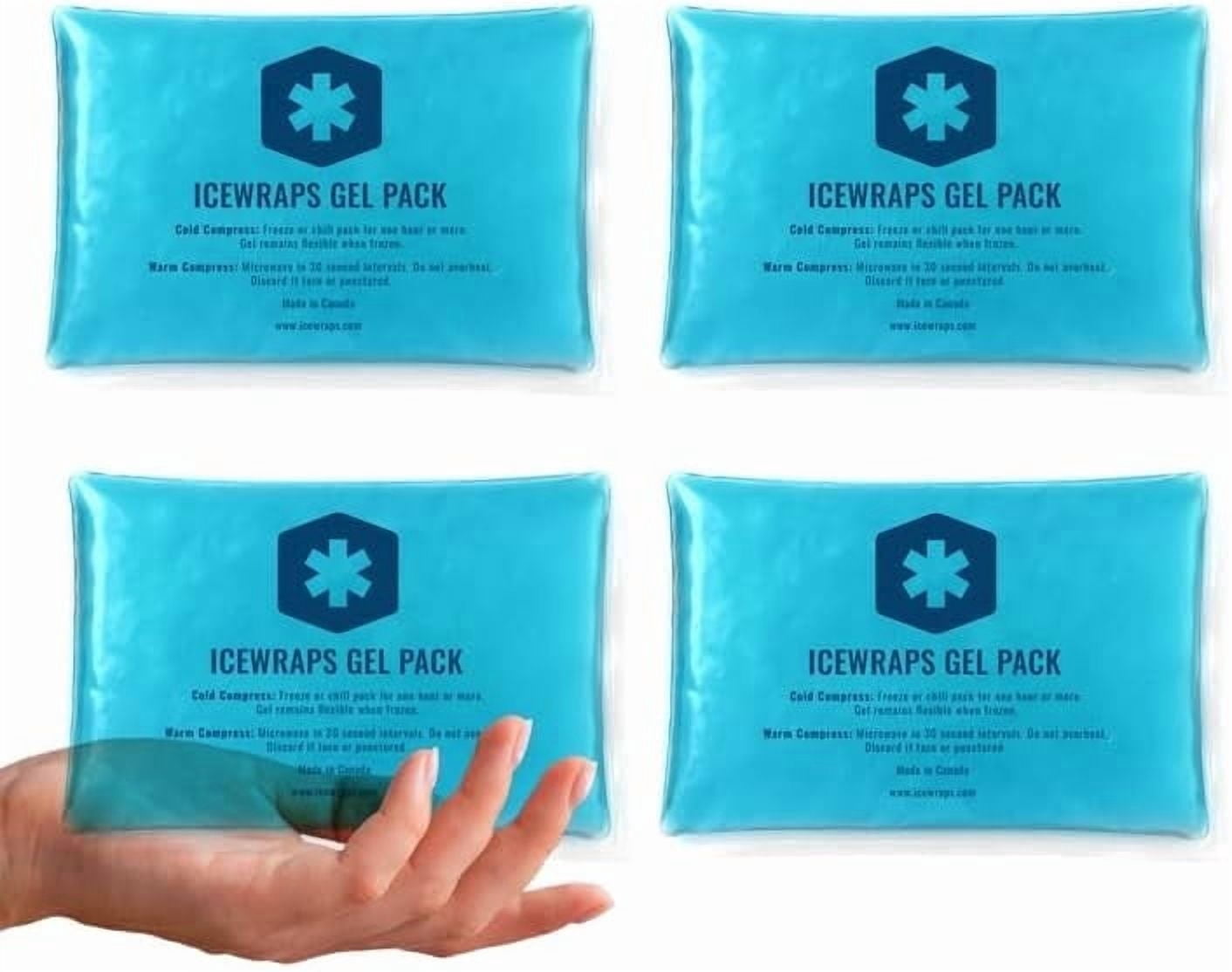 ICEWRAPS 5x7 Gel Ice Packs For Injuries Reusable , Hot Cold Gel Pack for Injuries, Pain Relief, and Migraines , Soft Ice Pack For Arm, Leg, and Back Brace , Flexible Gel Compress Ice Packs , Pack of