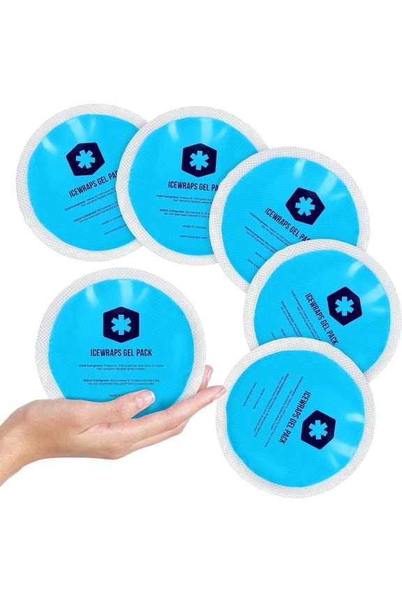 Reusable Hot & Cold Gel Packs for Pain Relief - 5 Pack with Cloth Backing for Injuries, Surgery, Toothache (5 Pack)