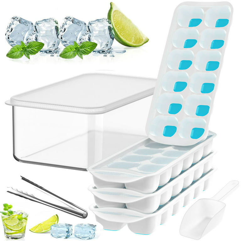 2 Pack ice cube tray with silicone Lid,ice trays for freezer