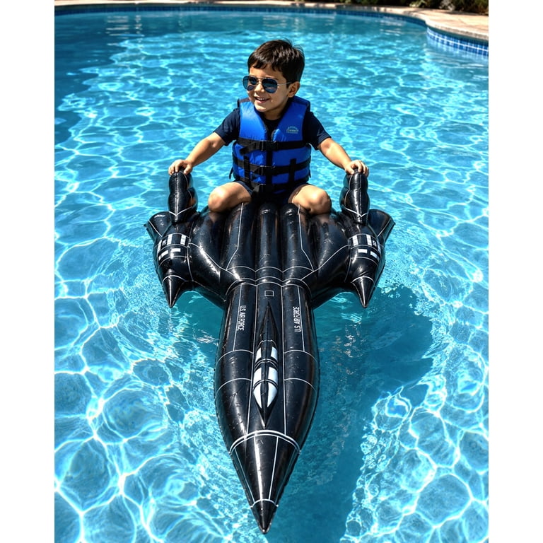 ICF Toys SR-71 Blackbird Inflatable Pool Float 10 ft x 6 ft