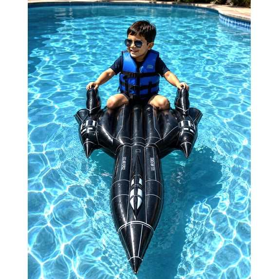 Float Ip ICF Toys SR-71 Blackbird Inflatable Pool Float 10 ft x 6 ft - Walmart.com