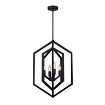 ICH1010A04BK16 Canarm Inc Netto - 4 Light Chandelier-73.25 Inches Tall and 16 Inches Wide