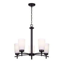 ICH326A05BK-Canarm Inc-Portia - 5 Light Chandelier-21 Inches Tall and 22 Inches Wide