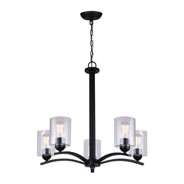 ICH370A05BK-CL-Canarm Inc-Hampton - 5 Light Chandelier-24 Inches Tall and 24 Inches Wide