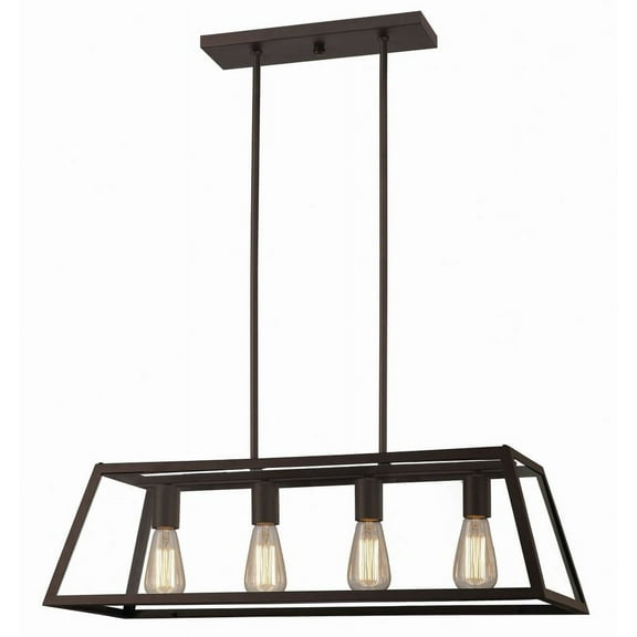 ICH480A04ORB30 Canarm Inc Flynn - 4 Light Chandelier-15.5 Inches Tall and 30 Inches Wide