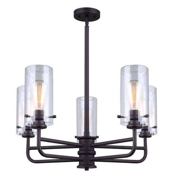 ICH679A05ORB-Canarm Inc-Albany - 5 Light Chandelier-20 Inches Tall and 24 Inches Wide