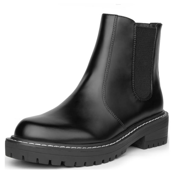 ICHIGO Women's Chelsea Boots Black Female Ankle Booties