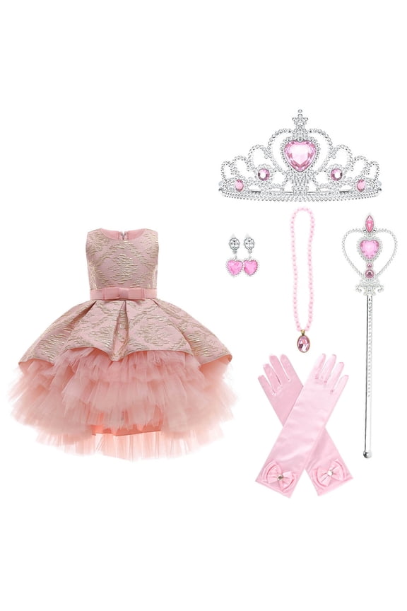 Girls High Low Party Dresses Princess for Girls Ball Gowns Dress