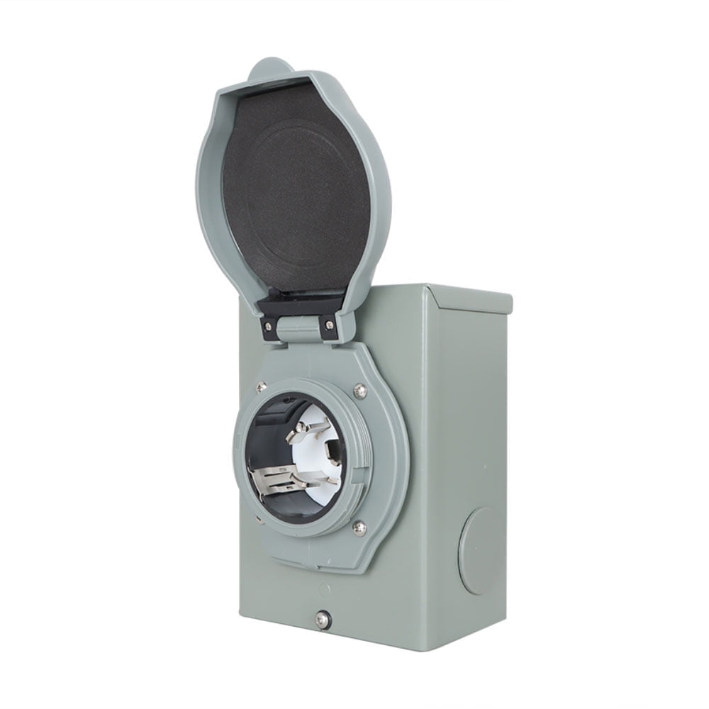 ICHTHYOSAUR Upgraded 50 AMP Generator Power Inlet Box List Locking 3 ...