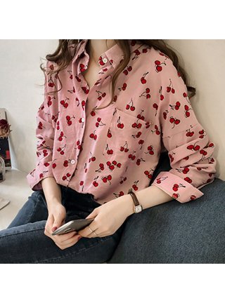 Cherry Ladies Long Tops for Women