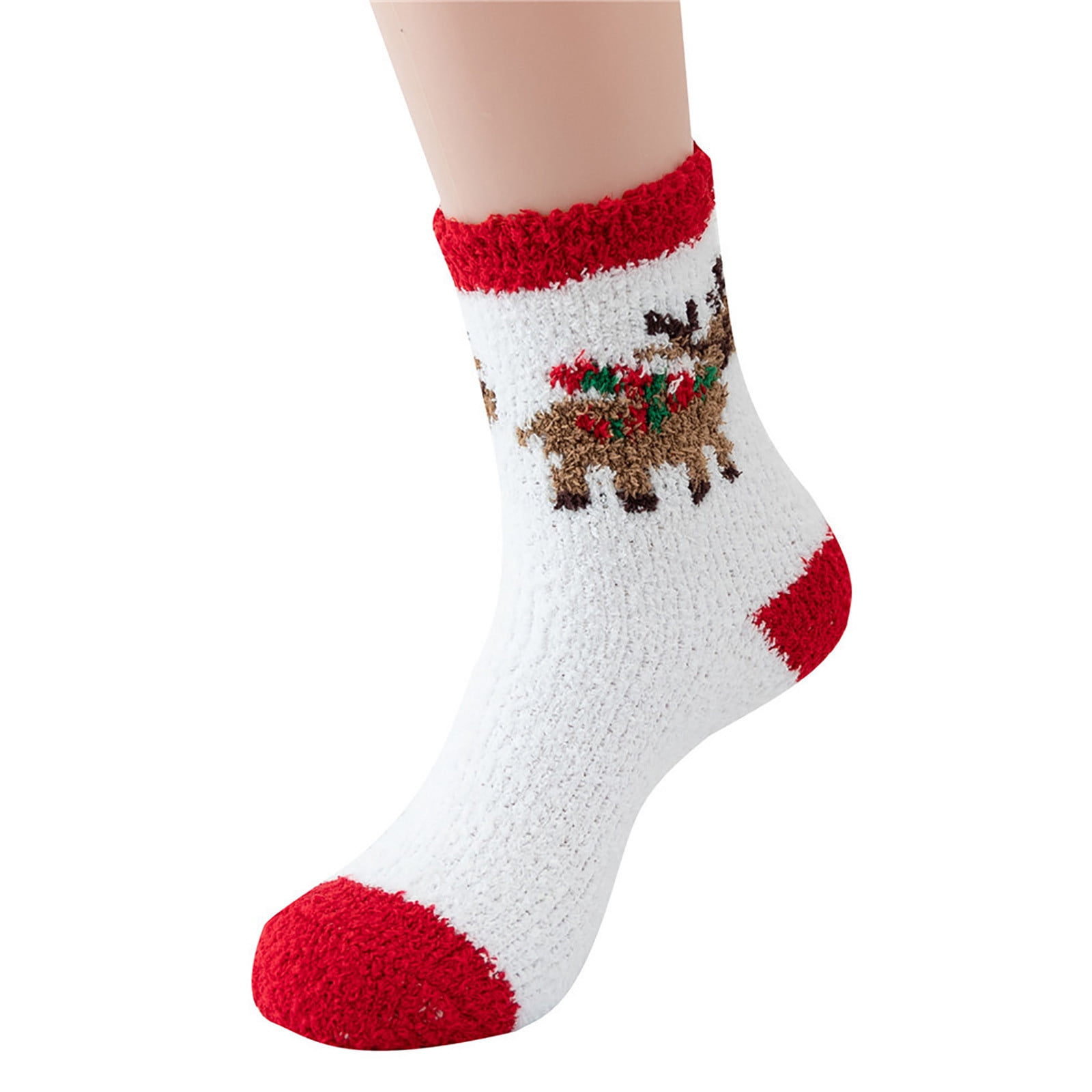 ICHUANYI Christmas Cute Fuzzy Socks for Women Girls Gifts Funny Cozy ...