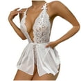 thumbnail image 1 of ICHUANYI Fashion Women's Lacquer Leather Neck Hanging Piece Open Back Game Wear Underwear, 1 of 2