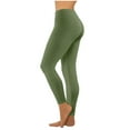thumbnail image 1 of ICHUANYI High Waisted Leggings for Women Soft Athletic Tummy Control Elastic Pants for Running Yoga Workout Pants Solid, 1 of 8