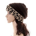 thumbnail image 1 of ICHUANYI Knit Beanie Hats for Women Leopard Lined Ski Skull Cap Slouchy Winter Hat, 1 of 3
