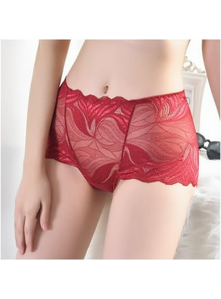 Ladies Silk Lace Handmade Underwear,Sexy Hollow Lace Seamless  Panties,Comfortable Mid-Raist Hip-Lifting Briefs for Women. (M, A Set of 3)