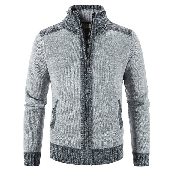 ICHUANYI Men's Fashion Fall Winter Coats Oversized Faux Velvet Colorblock Loose Casual Jackets