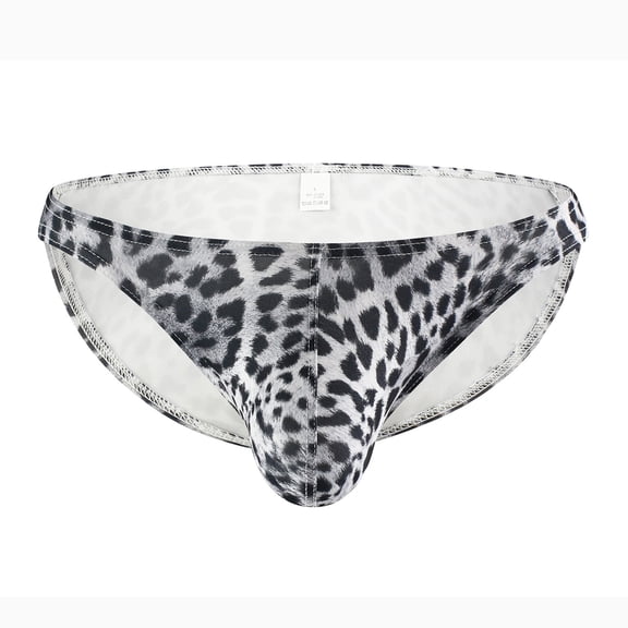 ICHUANYI Men's Underwear Low Waist Leopard Print Briefs Clearance