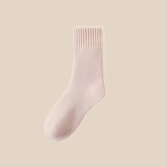 ICHUANYI Mid-Calf Cozy Fuzzy Socks for Maternity Women Soft Warm Mid-Calf Plush Winter Long Socks for Christmas Winter Gifts