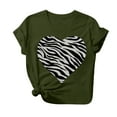thumbnail image 1 of ICHUANYI New Trending Womens Valentine's Day Print Short Sleeve T-shirt Novelty Graphic Tops, 1 of 1