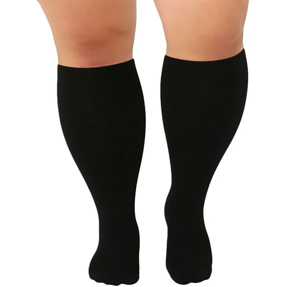 ICHUANYI Plus Size Compression Socks for Women Men Wide Calf Extra Large Knee Support Socks for Nurse Running Circulation