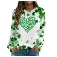 thumbnail image 1 of ICHUANYI St. Patrick's Tees for Women Women's Fashion Casual Round Neck Long Sleeve Printed T-Shirt Top, 1 of 5