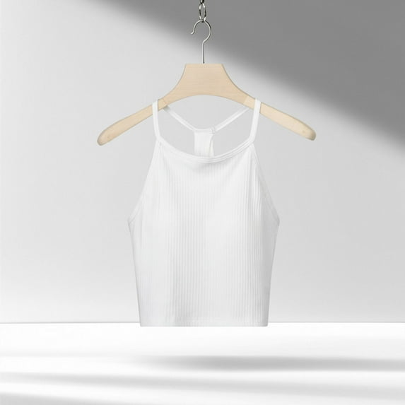 ICHUANYI Summer Beach Vacation Clothes for Women Sleeveless Solid Tank Tops Summer Camisole Top Blouses