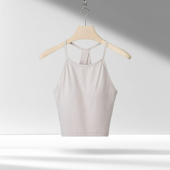 ICHUANYI Summer Beach Vacation Clothes for Women Sleeveless Solid Tank Tops Summer Camisole Top Blouses