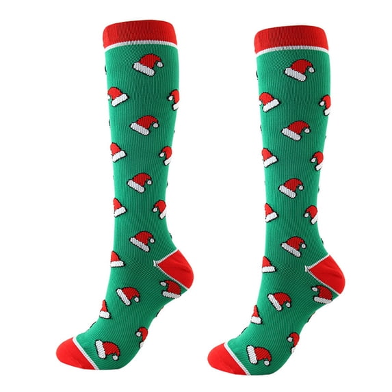 ICHUANYI Trendy Knee High Christmas Socks for Women Funny Novelty Holiday Long Socks for Ladies