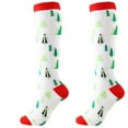 thumbnail image 1 of ICHUANYI Trendy Knee High Christmas Socks for Women Funny Novelty Holiday Long Socks for Ladies, 1 of 2