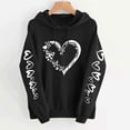 thumbnail image 1 of ICHUANYI Valentine Day Women's Hoodies Pullover Cute Heart Sweatshirts Long Sleeve Tops Hooded Sweatshirt, 1 of 5