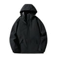 thumbnail image 1 of ICHUANYI Valentine's Day Gifts for Women, Women's Coats Casual Long Sleeve Hooded Zipper Outdoor Jackets Colorblock Loose Soft Casual Rain Coat, 1 of 9
