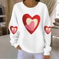 thumbnail image 1 of ICHUANYI Valentine's Sweatshirt for Women Cute Love Heart Shirts Casual Long Sleeve Valentine Tshirt Clothes Pullover Top, 1 of 4
