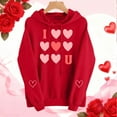 thumbnail image 1 of ICHUANYI Valentines Day Love Heart Printed Hoodies for Women Long Sleeve Shirts Crewneck Sweatshirts Spring Fashion Clothing Top, 1 of 9
