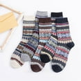 thumbnail image 1 of ICHUANYI Winter Socks Thick Soft Wool Socks for Women Vintage Warm Boot Socks for Women and Men, 1 of 2