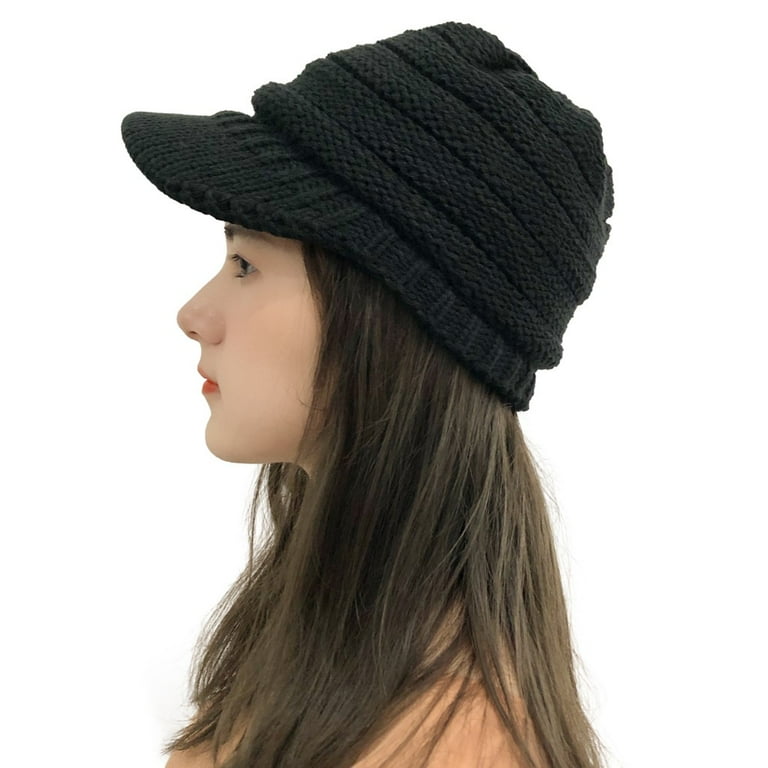 Billed knit cap cheap