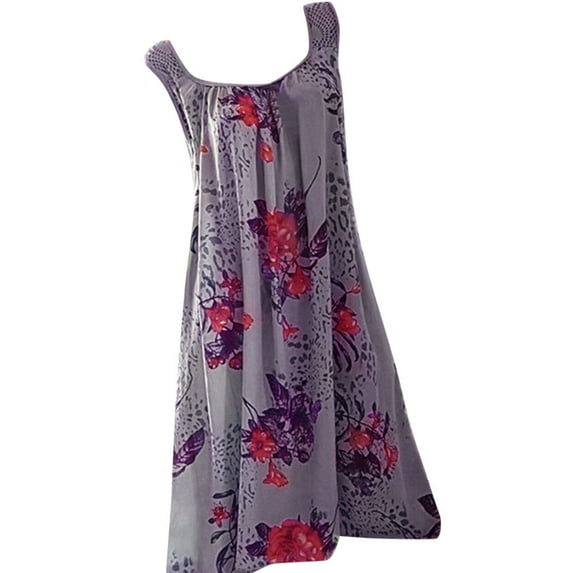 ICHUANYI Women Ladies Stylish Print Elegant Lace Sleeveless Dress Spring Summer New Trending 2024