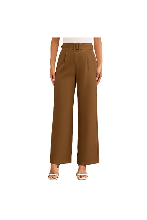 ICHUANYI Women's Bootcut Dress Pants Stretchy High-waisted Slim Slacks Long Regular for Office Work Business Casual Trousers