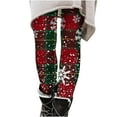 thumbnail image 1 of ICHUANYI Women's Christmas Running Printing Elasticity Pants Workout Leggings Yoga Pants Winter, 1 of 4
