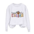 thumbnail image 1 of ICHUANYI Women's Crew Neck Easter Print Long Sleeve Top Sweatshirts, 1 of 5