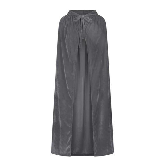 ICHUANYI Women's Fashion Mediaeval Cos Role Play Stage Costumes Velvet Hooded Coat Cloak Fall Winter Outwear