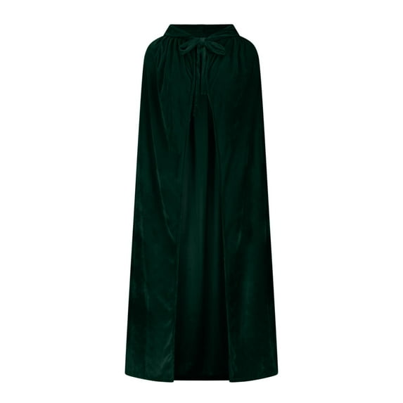 ICHUANYI Women's Fashion Mediaeval Cos Role Play Stage Costumes Velvet Hooded Coat Cloak Fall Winter Outwear