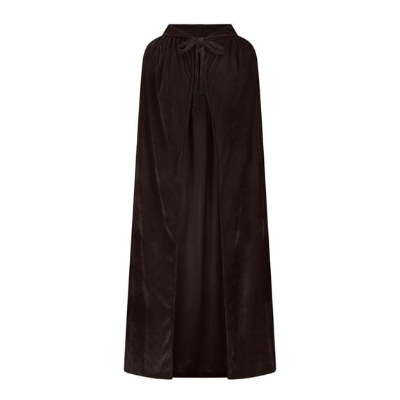 ICHUANYI Women's Fashion Mediaeval Cos Role Play Stage Costumes Velvet Hooded Coat Cloak Fall Winter Outwear