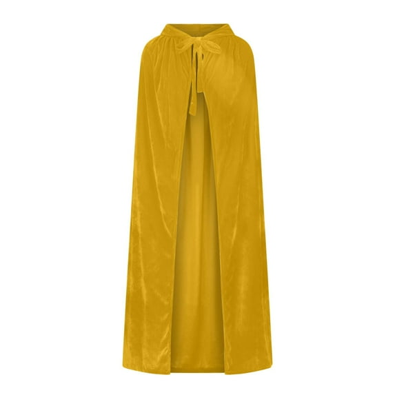 ICHUANYI Women's Fashion Mediaeval Cos Role Play Stage Costumes Velvet Hooded Coat Cloak Fall Winter Outwear