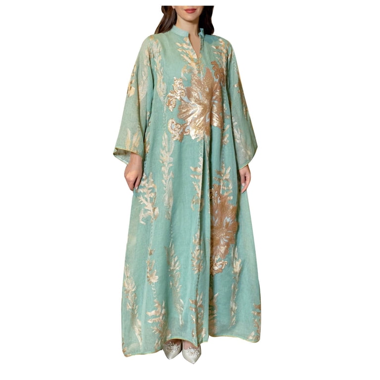 green emerald velvet dress Marwa Fashion Designer Palestinian Thobe