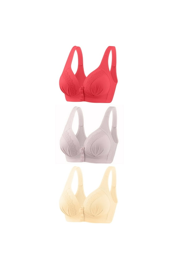 ICHUANYI Women's No Steel Ring Lactation Vest Brass Back Adjustment Yoga Running Bras